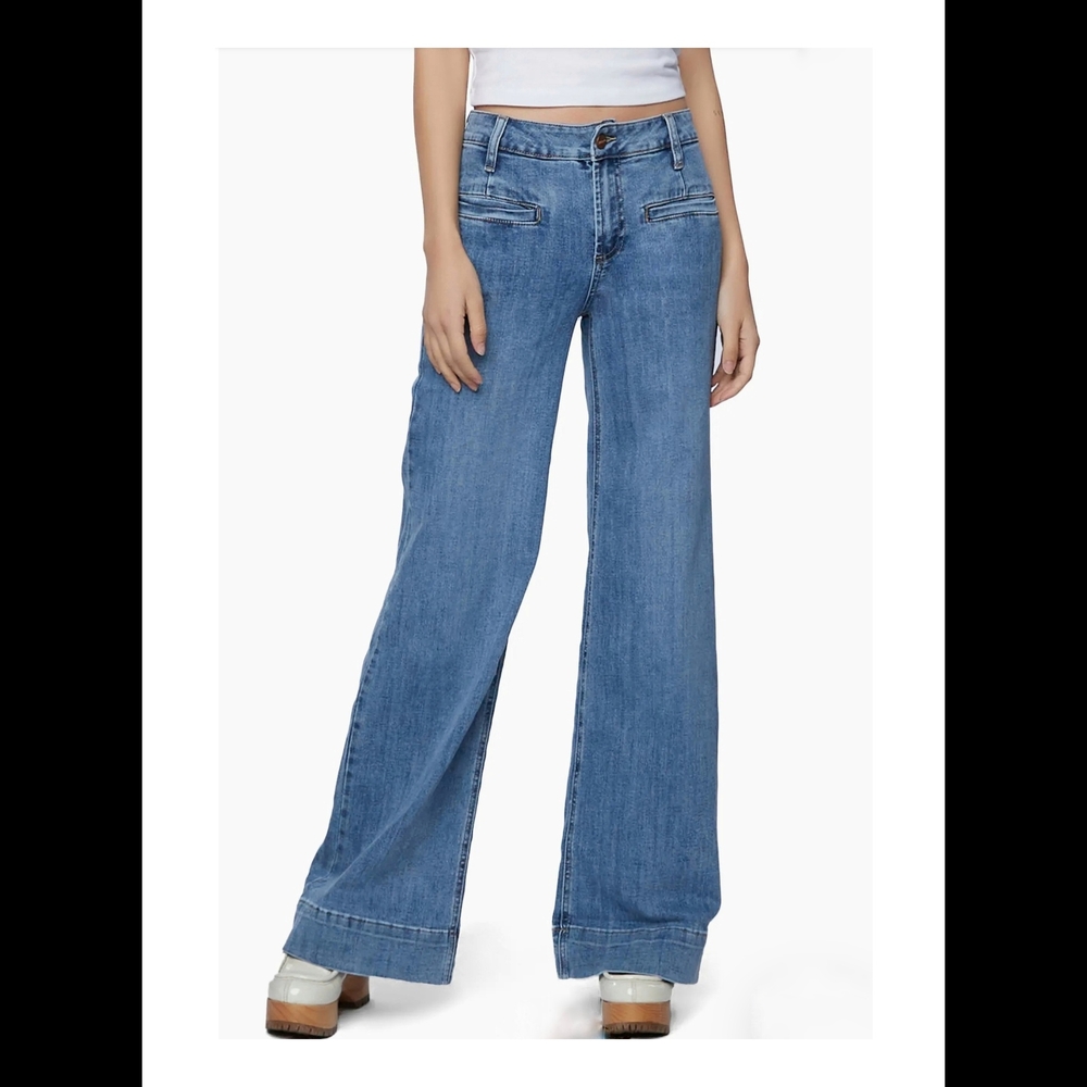 Women's Blue Wide-Leg Jeans